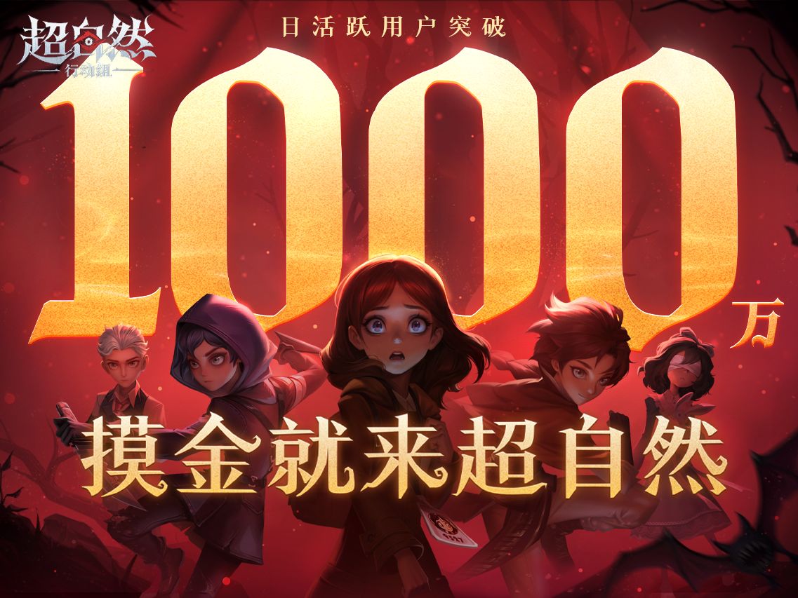 《超自然行动组》日活跃用户突破一千万啦！